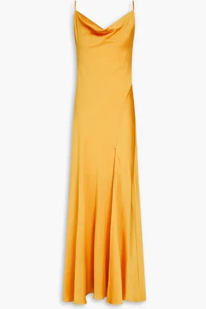 Simkhai Finley satin-crepe gown - Yellow - US 0