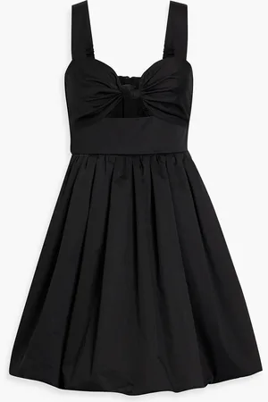 Cara Cara Claribelle pleated cutout stretch cotton-poplin mini dress - - US 8