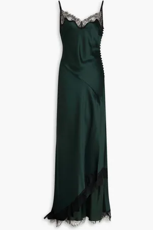 TOTEME Gathered hammered silk-satin maxi dress