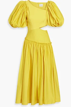 AJE Cutout linen-blend midi dress - - UK 6