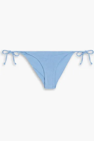 ONIA Kate ribbed terry low-rise bikini briefs - Blue - XL