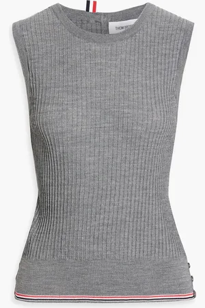 Thom Browne Ribbed wool-blend top - - IT 36