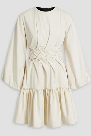 Roksanda Ezek woven cotton-poplin mini dress - White - UK 14