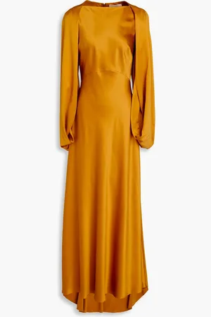 Roksanda Washed-silk maxi dress - Yellow - UK 4