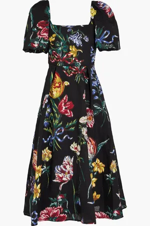 Marchesa Notte Brocade midi dress - - US 4