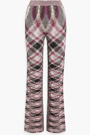 Missoni Sequin-embellished jacquard-knit straight-leg pants - - IT 40