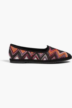 Missoni Metallic crochet-knit slippers - - EU 37