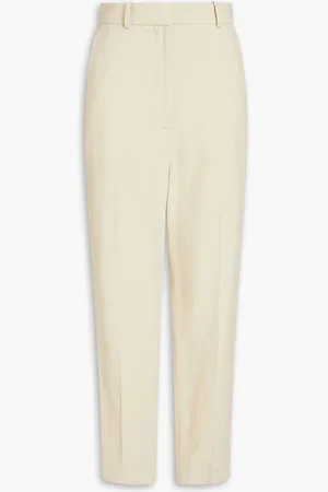 Totême Cropped twill tapered pants - Neutral - FR 36