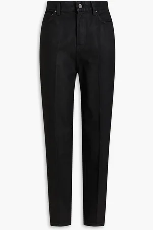 Totême Coated high-rise tapered jeans - - 32W/ 34L