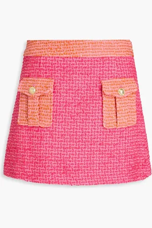 Derek Lam Rima two-tone cotton-blend bouclé-tweed mini skirt - Orange - US 0