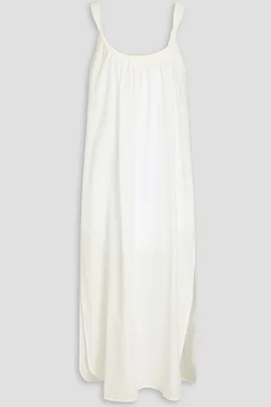 Mara Hoffman Lexi checked cotton-jacquard midi dress - White - L