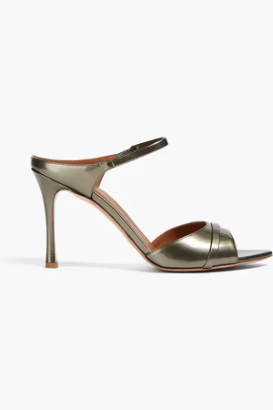 MALONE SOULIERS Una 90 metallic leather sandals - Metallic - EU 36