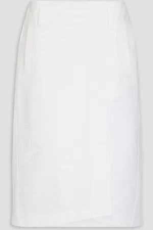 tibi Wrap-effect cotton skirt - - US 4