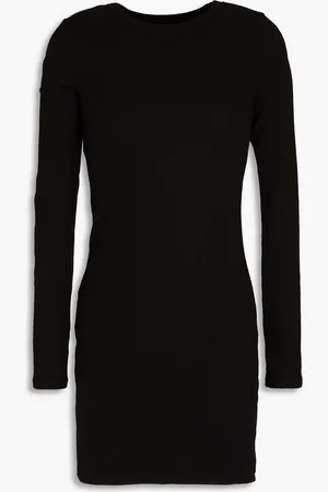 ENZA COSTA Ribbed slub stretch-cotton jersey mini dress - - L
