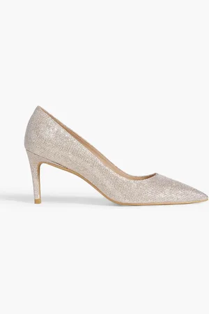Stuart Weitzman Linsi 75 metallic woven pumps - Metallic - EU 42.5
