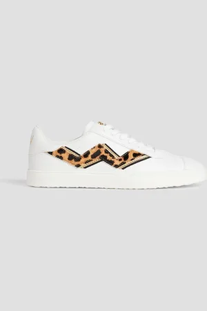 Stuart Weitzman Daryl II calf hair-trimmed leather sneakers - - EU 35
