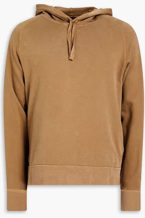 OFFICINE GENERALE French cotton-terry hoodie - Brown - XL