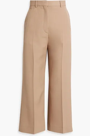 Acne Studios Cropped grain de poudre wide-leg pants - Neutral - DE 42