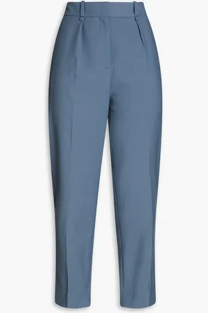 Maje Twill tapered pants - Blue - FR 36