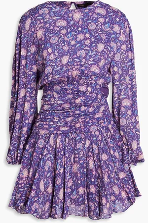 Maje Cutout floral-print crepe de chine mini dress - - FR 38