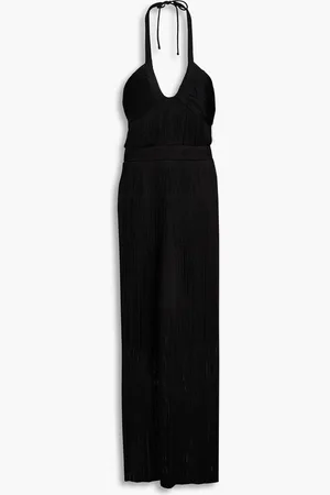 Simkhai Baldwin fringed draped crepe halterneck maxi dress - - US 6