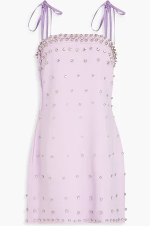 Simkhai Fayette crystal-embellished crepe mini dress - - US 0