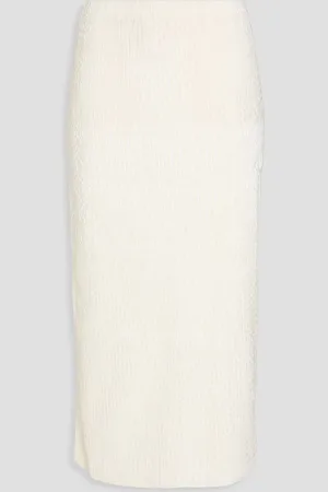 Simkhai Ellison bead-embellished knitted midi pencil skirt - White - L