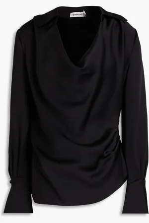 Simkhai Symone draped crepe-satin blouse - White - US 0