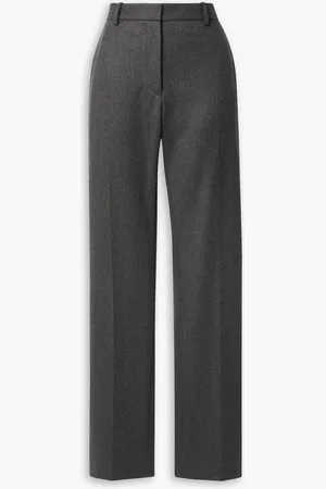 NILI LOTAN Anatole brushed twill straight-leg pants - Gray - US 4