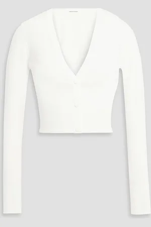 Alexander Wang Cropped stretch-knit cardigan - - XS