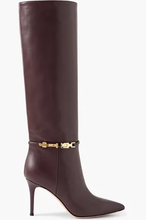 Gianvito Rossi Glove 85 embellished leather knee boots - - EU 41