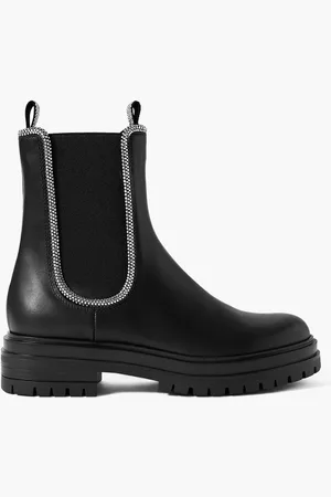 Gianvito Rossi Chester crystal-embellished leather Chelsea boots - - EU 41