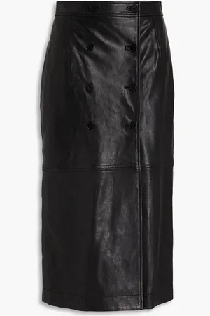 Alberta Ferretti Leather midi skirt - - IT 42