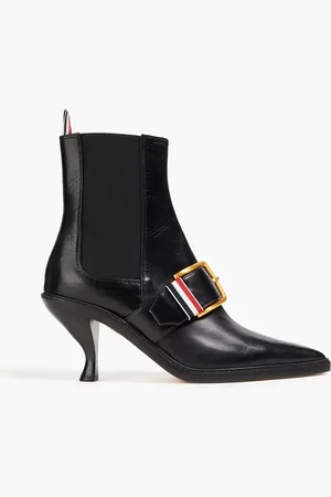 Thom Browne Buckle-detailed leather ankle boots - - EU 40.5
