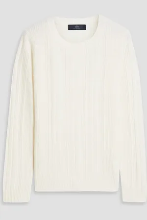 Arch4 Coombe ribbed pointelle-knit cashmere sweater - White - S