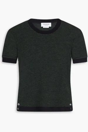 Thom Browne Wool-jersey T-shirt - Green - IT 36