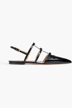 Thom Browne Bow-detailed patent-leather flats - - EU 36