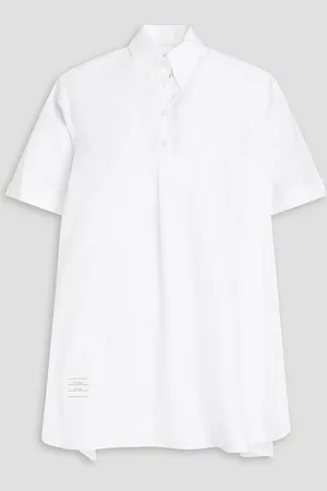 Thom Browne Cotton-poplin mini shirt dress - - IT 44