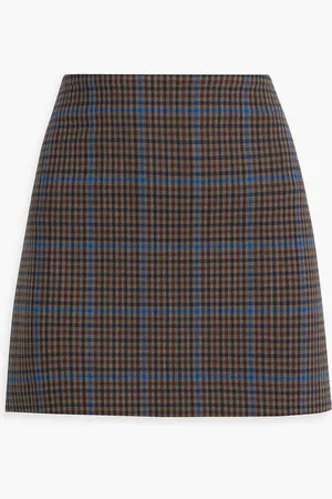 THEORY Checked tweed mini skirt - - US 16