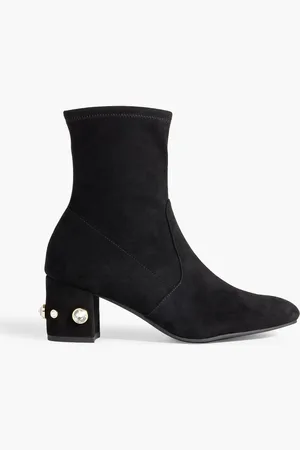 Stuart Weitzman Allshine 60 crystal-embellished suede ankle boots - - EU 41