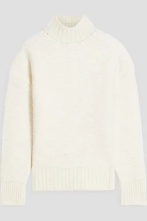 3.1 Phillip Lim Bouclé-knit wool turtleneck sweater - White - M