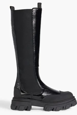 Ganni Patent-leather Chelsea boots - - EU 41