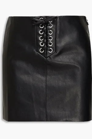 ROTATE Lace-up faux leather mini skirt - - DE 40