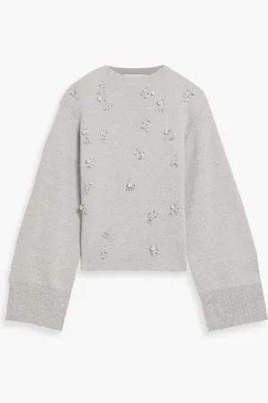 3.1 Phillip Lim Embellished metallic wool-blend sweater - Gray - XS
