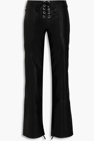 ROTATE Lace-up faux-leather flared pants - - DE 38
