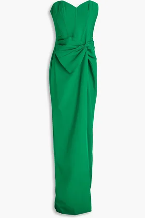 Marchesa Notte Strapless twisted crepe gown - - US 14