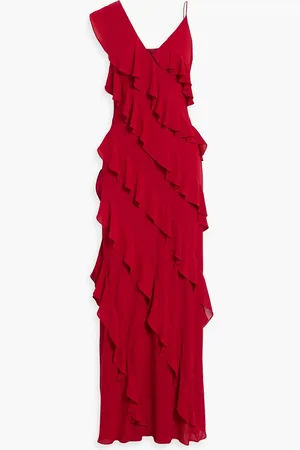 MIKAEL AGHAL Ruffled chiffon maxi dress - - US 6