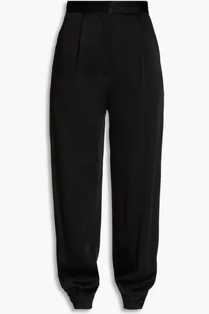 Sandro Satin-crepe tapered pants - - FR 34