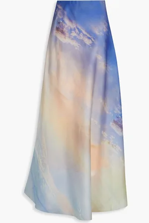ZIMMERMANN Printed silk-organza maxi skirt - - 2