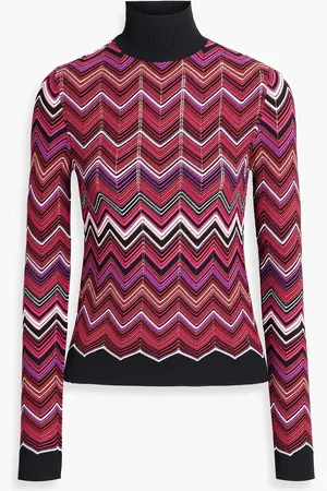 Missoni Crochet-knit turtleneck sweater - Red - IT 44
